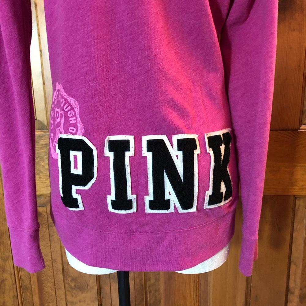 Victoria’s Secret PINK Appliqué Hoodie Small Tunic - Picture 3 of 5